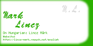 mark lincz business card